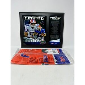 Tim Tebow Florida Gators Fanatics Campus Legend Framed Plaque & New Gators Flag